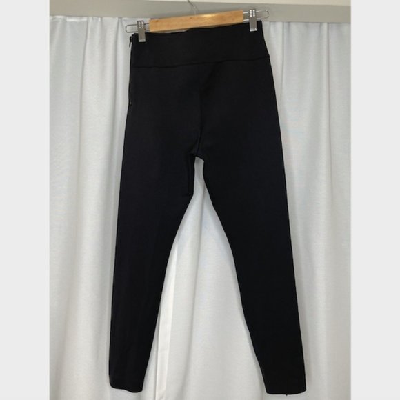 SOLD Witchery Black Scuba Pants Size 8 Ankle Zip Fitted Skinny Elastic Waist - Picture 3 of 16